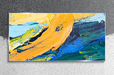 A wave of colors in motion Glass art print