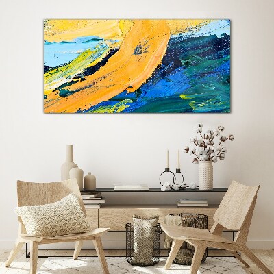 A wave of colors in motion Glass art print