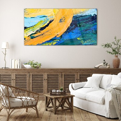 A wave of colors in motion Glass art print