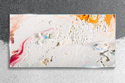 Abstract composition of colors and textures Wall art on glass
