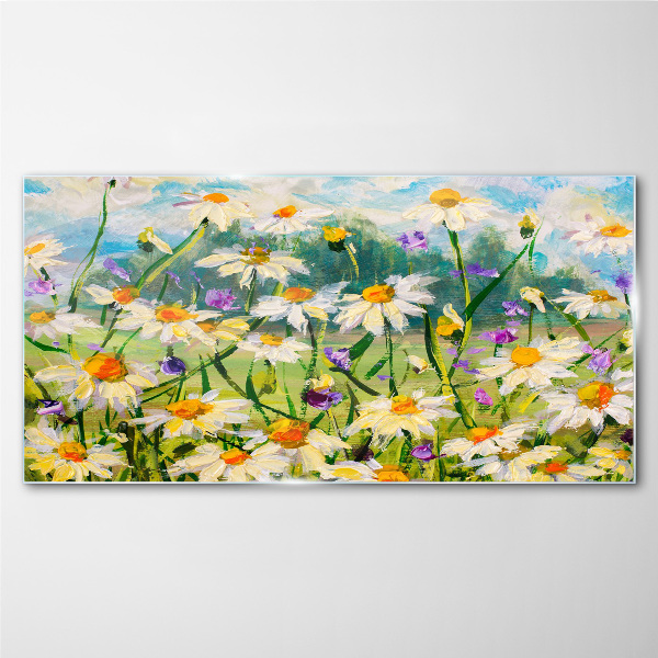 A flower paradise in the summer sun Glass art print