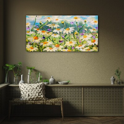 A flower paradise in the summer sun Glass art print