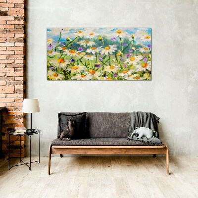 A flower paradise in the summer sun Glass art print