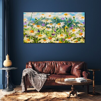 A flower paradise in the summer sun Glass art print