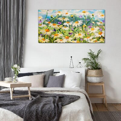 A flower paradise in the summer sun Glass art print