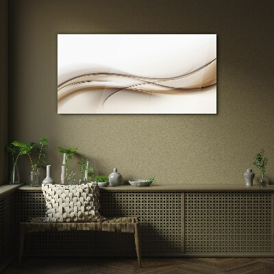 Modern waves Glass Wall Art