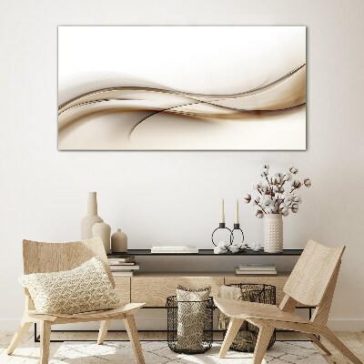 Modern waves Glass Wall Art