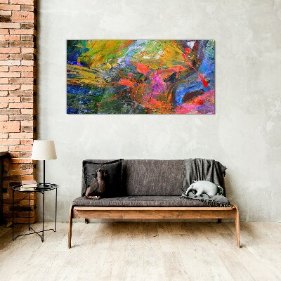 The colorful chaos of nature Glass art print