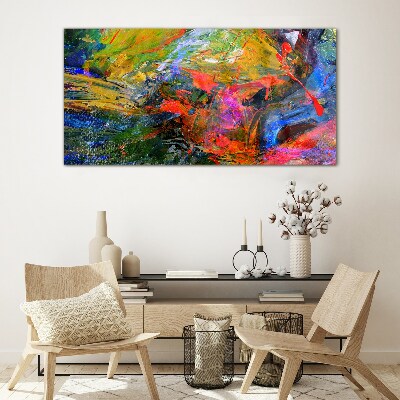 The colorful chaos of nature Glass art print