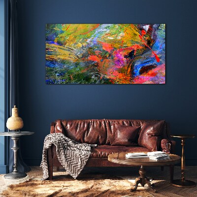 The colorful chaos of nature Glass art print
