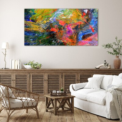 The colorful chaos of nature Glass art print