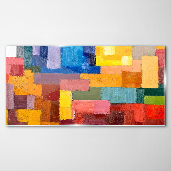 Colorful abstract compositions Wall art on glass