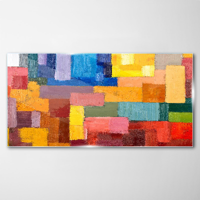 Colorful abstract compositions Wall art on glass