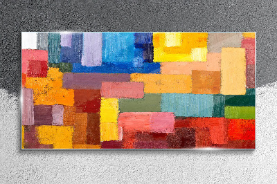 Colorful abstract compositions Wall art on glass