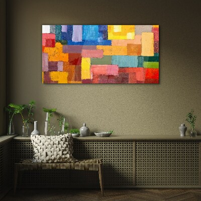 Colorful abstract compositions Wall art on glass