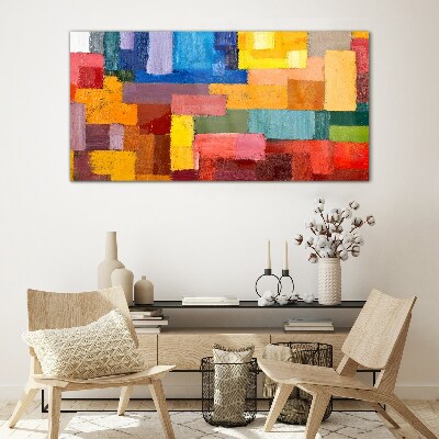 Colorful abstract compositions Wall art on glass