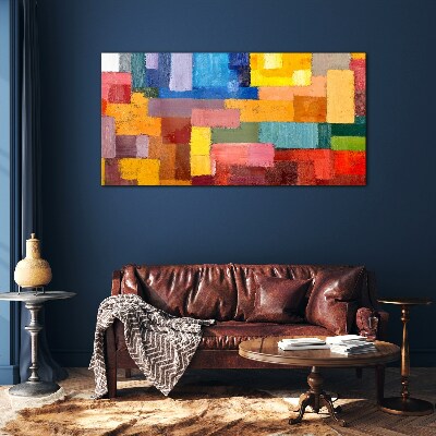 Colorful abstract compositions Wall art on glass