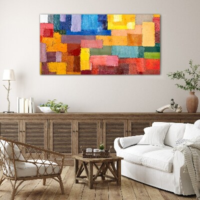 Colorful abstract compositions Wall art on glass