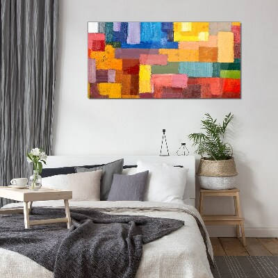 Colorful abstract compositions Wall art on glass
