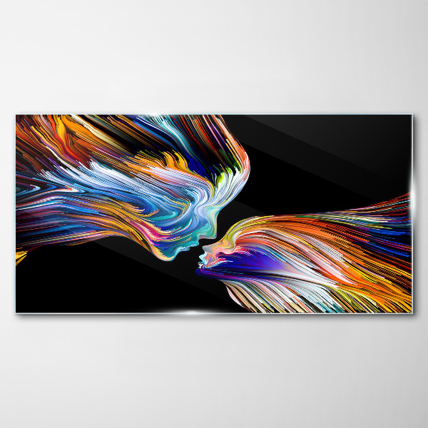 The colors of love and emotions Glass art print