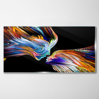 The colors of love and emotions Glass art print