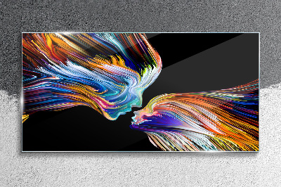 The colors of love and emotions Glass art print