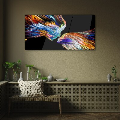 The colors of love and emotions Glass art print