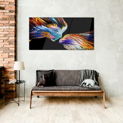The colors of love and emotions Glass art print
