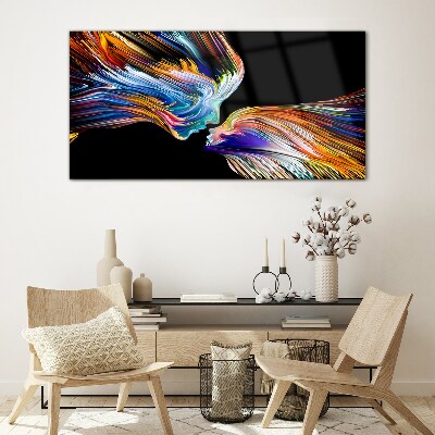 The colors of love and emotions Glass art print
