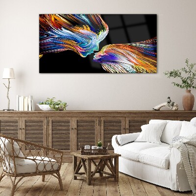 The colors of love and emotions Glass art print