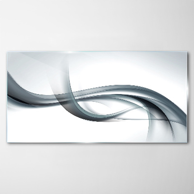 Modern modern waves Glass Wall Art