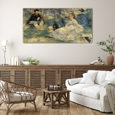 Summer Picnic in the Park Glass art print