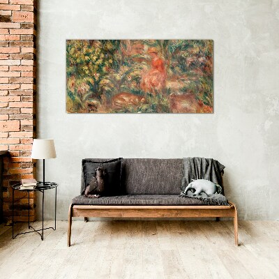 Summer Afternoon in the Garden Wall art on glass