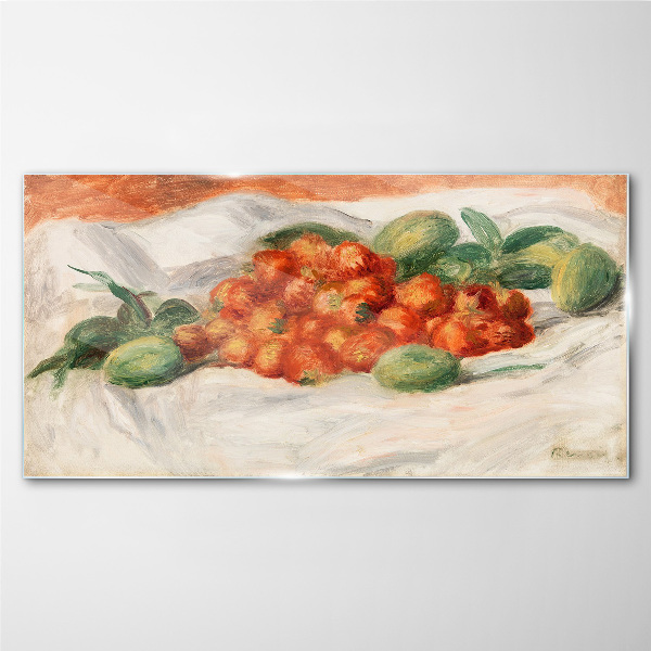 Fruit bouquet on a white background Glass art print