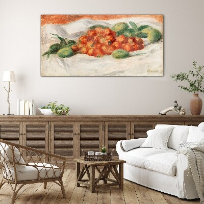 Fruit bouquet on a white background Glass art print