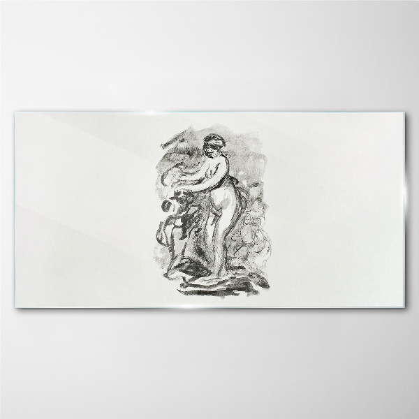 Figure in motion Wall art on glass