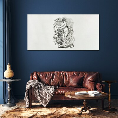Figure in motion Wall art on glass