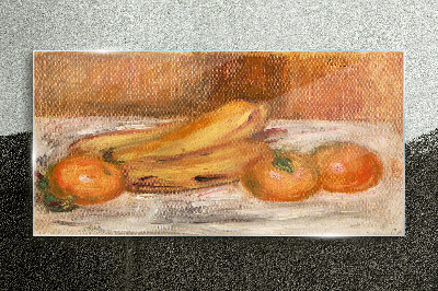 Bananas fruit oranges Glass Wall Art