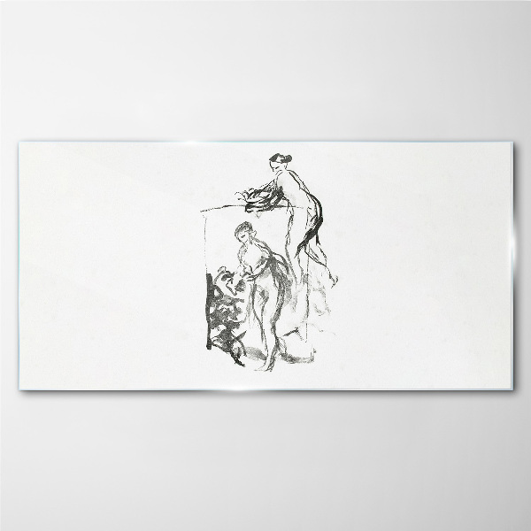 Intimate meeting Glass art print