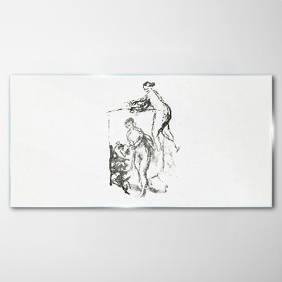 Intimate meeting Glass art print