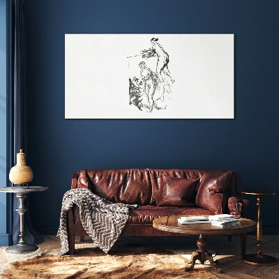 Intimate meeting Glass art print