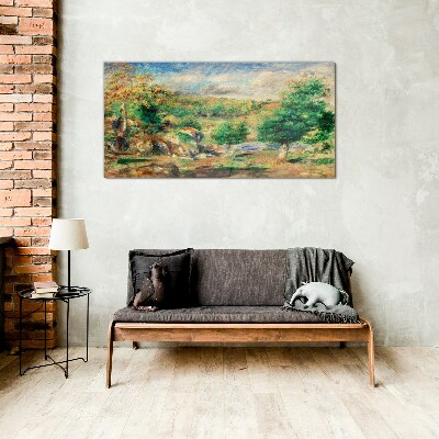 Summer Landscape Wall art on glass