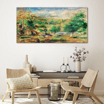 Summer Landscape Wall art on glass