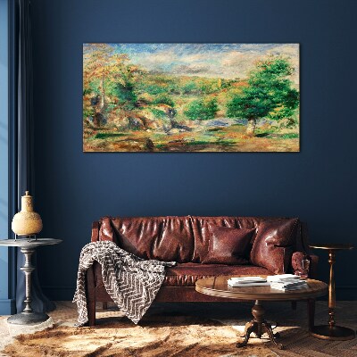Summer Landscape Wall art on glass