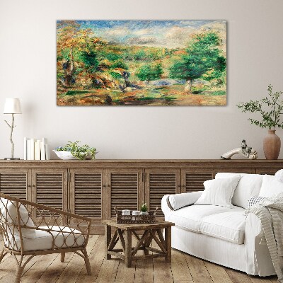 Summer Landscape Wall art on glass