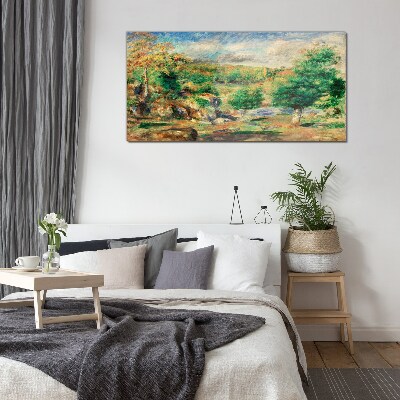 Summer Landscape Wall art on glass