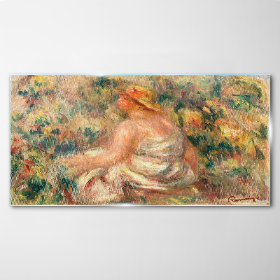 Summer moment in the garden Glass art print