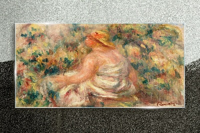 Summer moment in the garden Glass art print