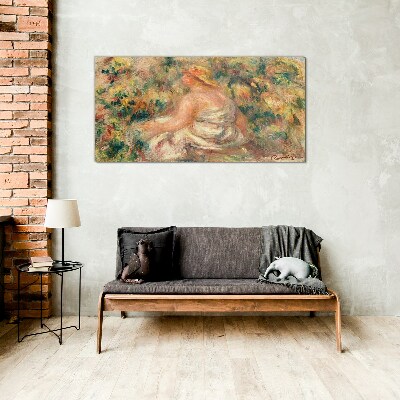 Summer moment in the garden Glass art print