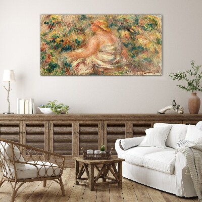 Summer moment in the garden Glass art print